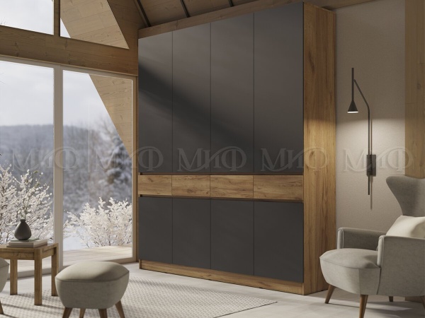 Шкаф 4-х ств Роджина (ШхВхГ): 1998х2400х520 мм